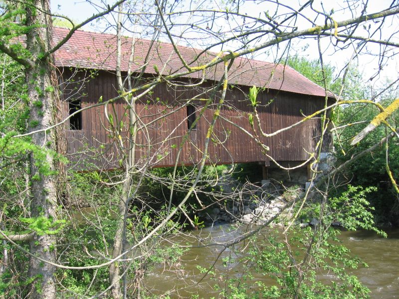 Historische Holzbrücke über die Schussen bei Eriskirch