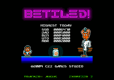 ssb's highscore of 6470 at Betiled (Amstrad CPC)