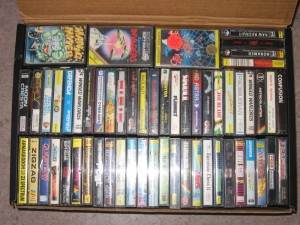 Karton A mit ZX Spectrum Tapes