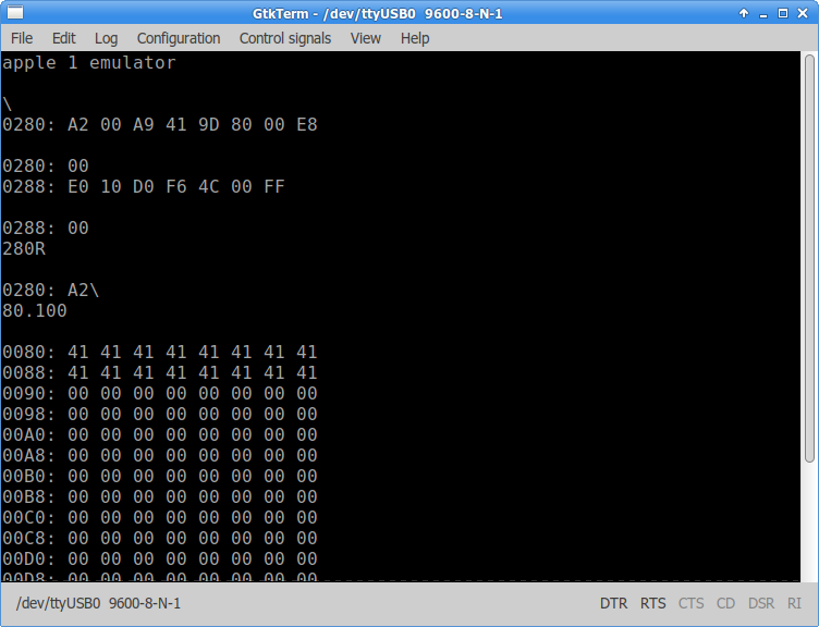 Apple 1 Emulation auf Arduino Nano